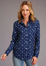 Stetson 01120 Vintage Ditzy (Blue) - Women's Blouse