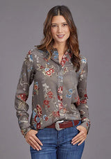 Blusa Stetson 2188 Vintage Tapestry (Gris) - Para mujer