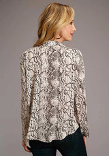 Stetson 00439 Blusa Estampado Serpiente (Crema) - Mujer