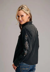 Camisa vaquera Stetson corte boyfriend (negra) - Mujer