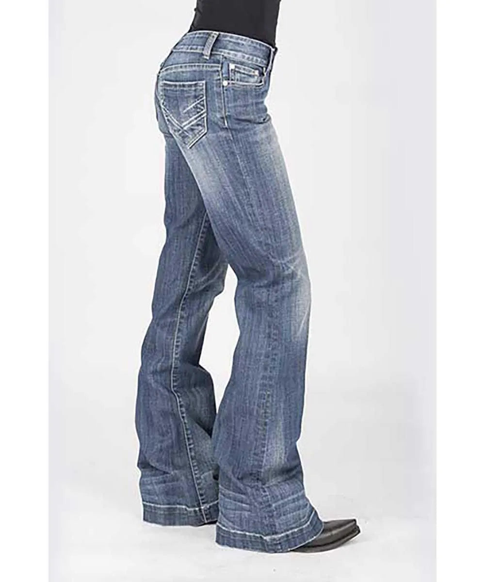 Stetson 214 Trouser Fit Bleached con bolsillo en X - Jeans para mujer
