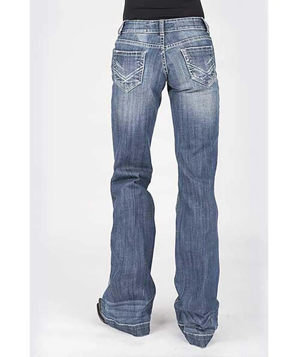 Stetson 214 Trouser Fit Bleached con bolsillo en X - Jeans para mujer