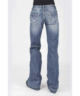 Stetson 214 Trouser Fit Bleached con bolsillo en X - Jeans para mujer