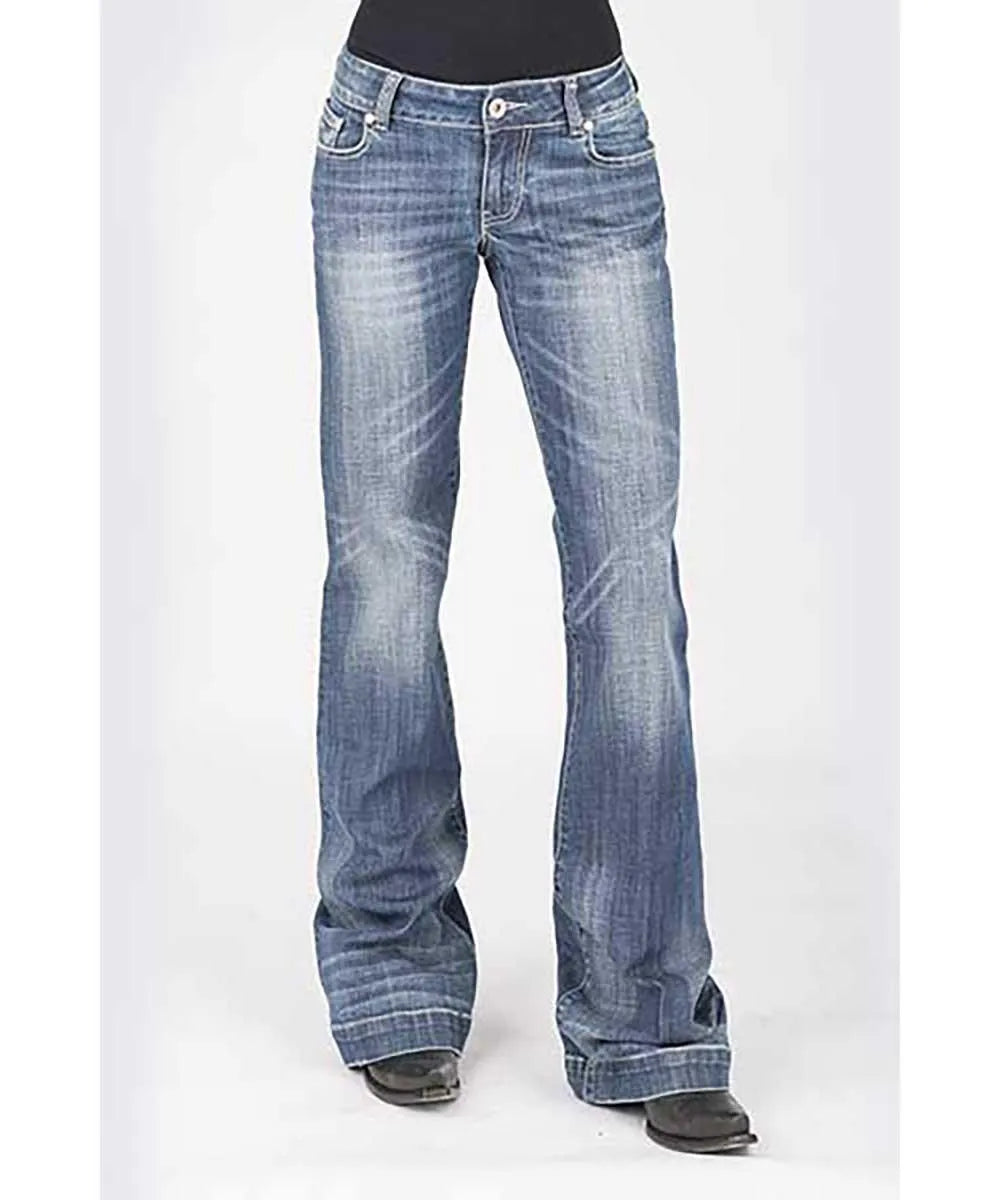 Stetson 214 Trouser Fit Bleached con bolsillo en X - Jeans para mujer