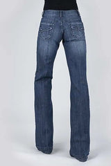 Stetson 214 Trouser Fit S Back Pocket (Denim Dark Wash) - Women's Jeans