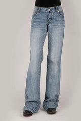 Stetson 214 Trouser Fit V Pocket (Light Wash) - Women's Jeans
