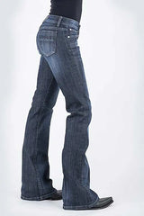 Stetson 816 Classic Boot Cut Zig Zag Pocket (Denim Lavado Oscuro) - Jeans de Mujer