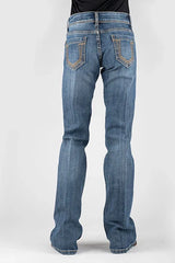 Stetson 816 Classic Stretch Boot Cut Horseshoe Pocket (Medium Wash) - Women's Jeans