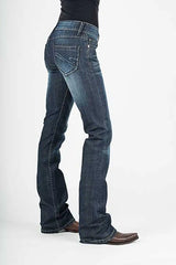 Pantalones vaqueros de mujer Stetson 818 Contemporary Styling S Pocket (Denim lavado oscuro)