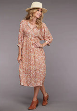 Vestido largo Stetson Sunset Floral (Rosa) para mujer