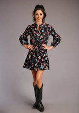 Stetson 00987 Plumas Florales (Negro) - Vestido de Mujer