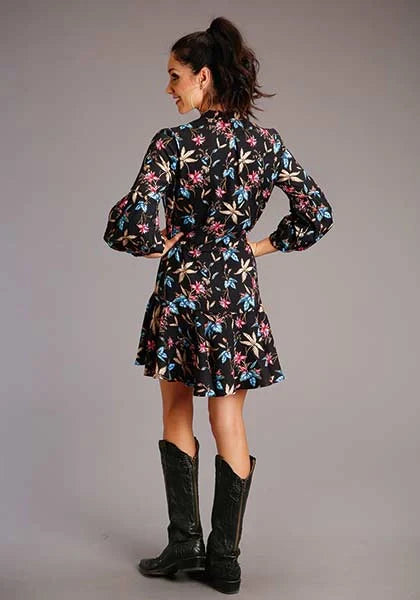 Stetson 00987 Plumas Florales (Negro) - Vestido de Mujer
