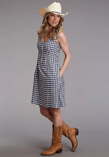 Stetson 00255 Gingham (Azul Marino) - Vestido Camisero de Mujer
