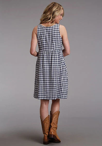 Stetson 00255 Gingham (Azul Marino) - Vestido Camisero de Mujer