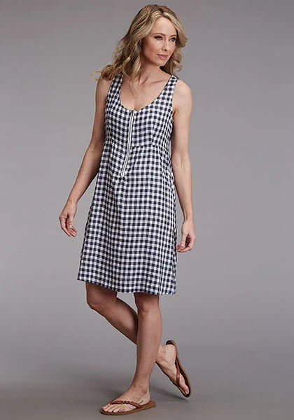 Stetson 00255 Gingham (Azul Marino) - Vestido Camisero de Mujer