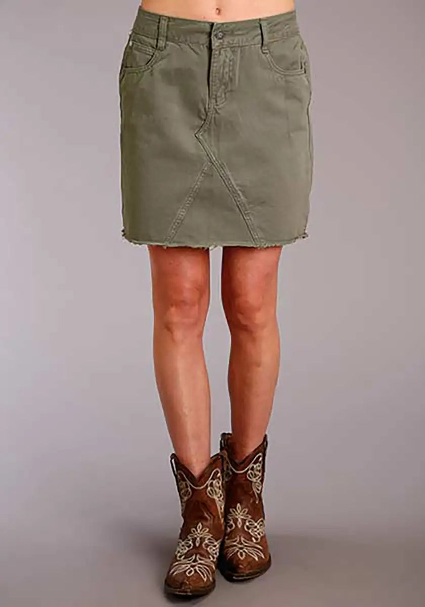 Falda vaquera Stetson (verde) - Falda para mujer