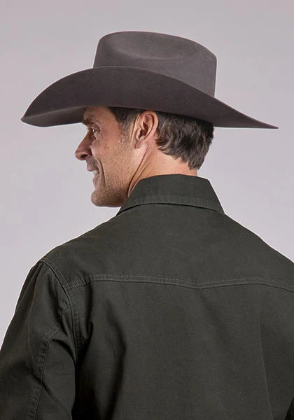 Chaqueta Stetson de Lona Encerada (Verde) - Hombre