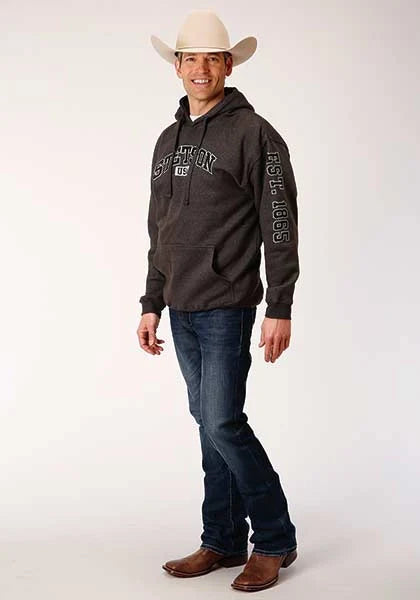 Sudadera con capucha para hombre "EST. 1865" con logotipo de Stetson Heather (gris)