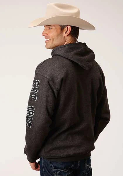 Sudadera con capucha para hombre "EST. 1865" con logotipo de Stetson Heather (gris)