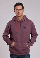 Stetson Back Shield Logo (Maroon) - Men's Hoodie Sweatshirt