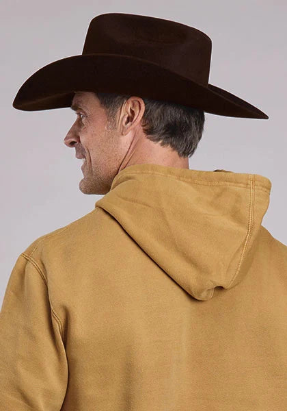 Sudadera con capucha Stetson Sun and Tree Logo (amarilla) para hombre