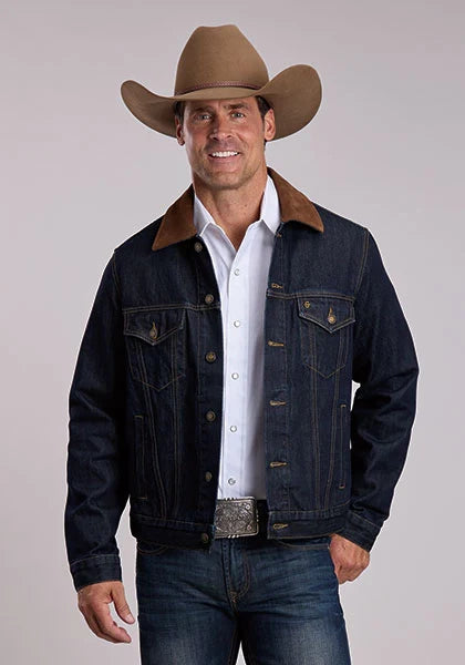 Chaqueta vaquera de hombre Stetson 160th Anniversary Raw (azul)