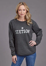 Sudadera con capucha para mujer Stetson Star Logo (gris)