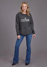 Sudadera con capucha para mujer Stetson Star Logo (gris)