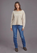 Sudadera con capucha Stetson Yellow Logo (Beige) para mujer
