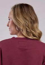 Sudadera con capucha para mujer - Logotipo Stetson Granate (Rojo)
