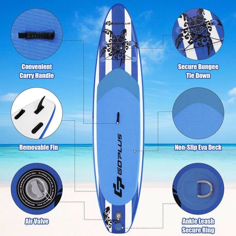 Tabla de paddle surf inflable de 3,23 m con bolsa de transporte