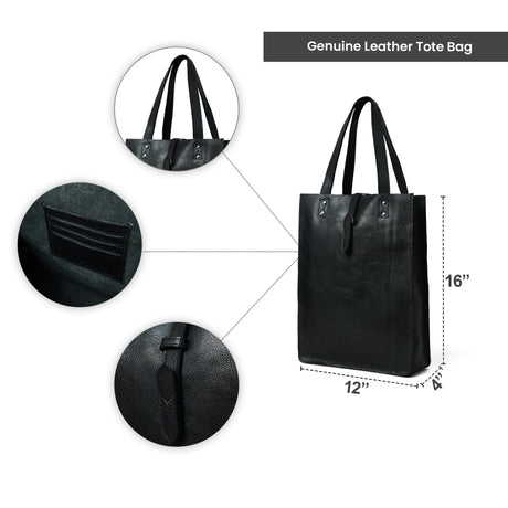 Bolso de cuero Ebony Elegance