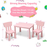 2-in-1 Kids Furniture Set: Twin Bed Frame & 3-Piece Activity Play Table and Chair Set
