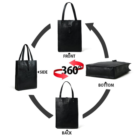 Bolso de cuero Ebony Elegance
