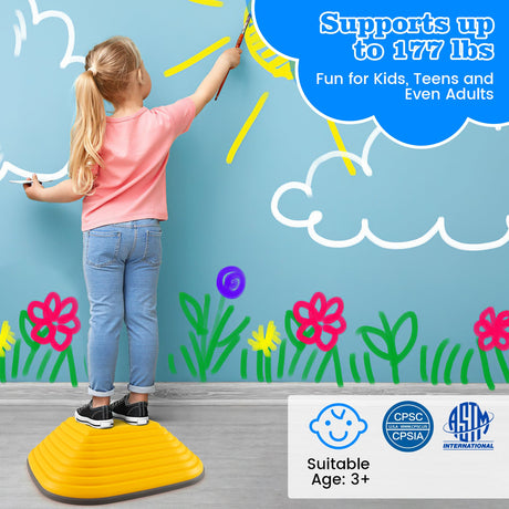 11 piezas de adoquines cuadrados apilables para niños, de interior y exterior, multicolor