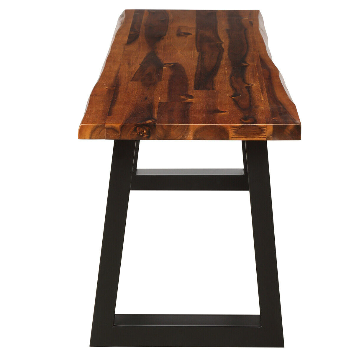 Banco de patio de madera de acacia maciza, banco de comedor, silla de asiento