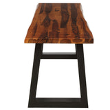 Banco de patio de madera de acacia maciza, banco de comedor, silla de asiento