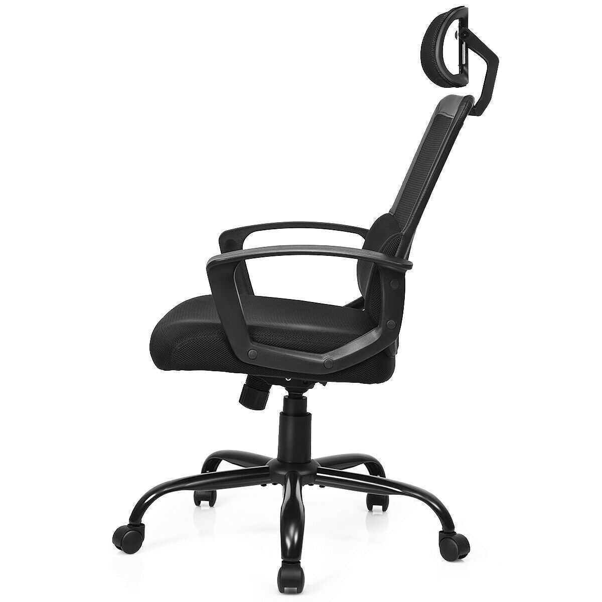 Silla de oficina de malla con respaldo alto giratoria ergonómica