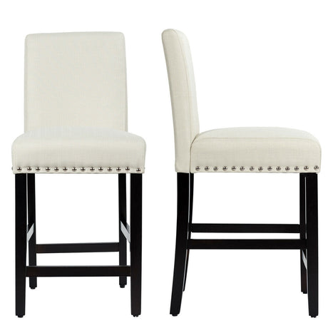 Sillas de cocina de 25 pulgadas con patas de madera de caucho