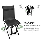 Sillón giratorio plegable para exteriores, para todo tipo de clima, con marco de hierro