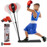 Saco de Boxeo para Niños con Soporte Ajustable y Guantes de Boxeo