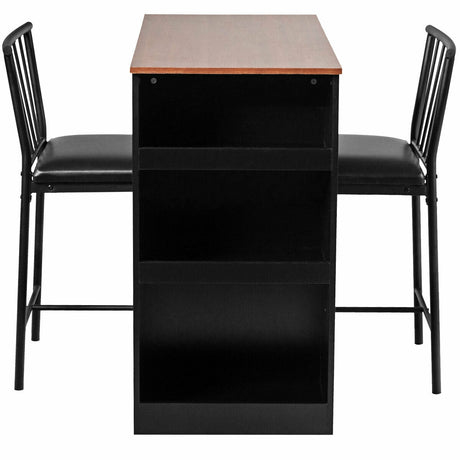 Juego de comedor de bar de altura de mostrador de 3 piezas