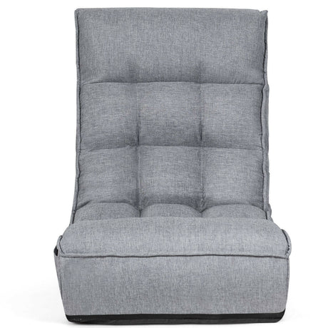 4-Position Adjustable Floor Chair Folding Lazy Sofa