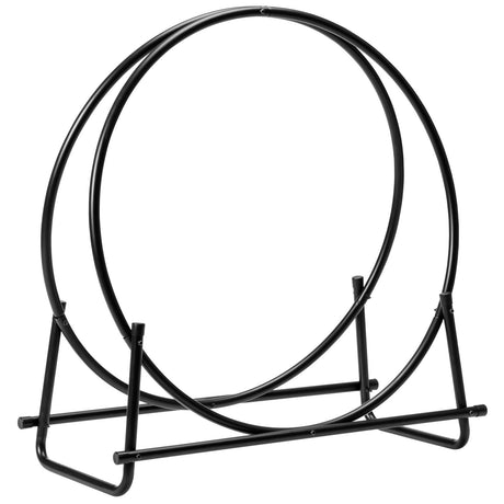 Estante de Almacenamiento de Leña de Acero Tubular de 30 Pulgadas
