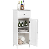 Mueble de almacenamiento de madera para baño con cajón y estante