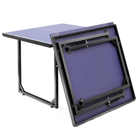 Mesa de ping-pong compacta, plegable, multiusos, de tamaño mediano y extraíble