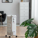 Calefactor de aceite de 1500 W, radiador portátil con termostato ajustable