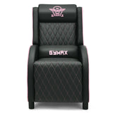 Sillón reclinable de masaje para juegos con reposacabezas y respaldo ajustable para cine en casa