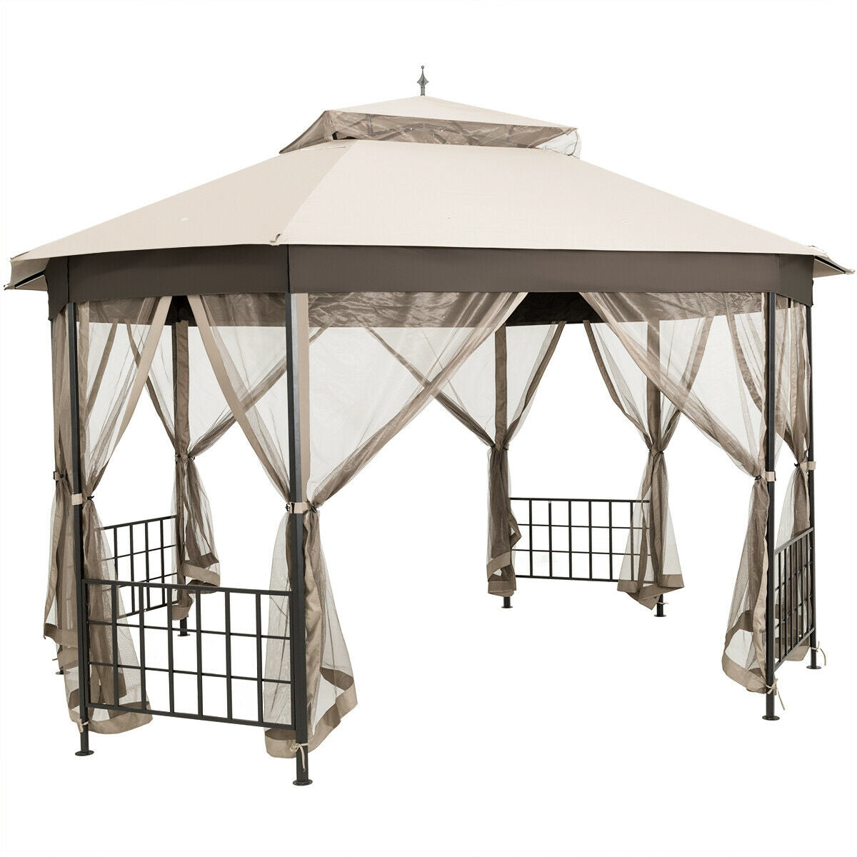 Gazebo de patio octogonal de 10x 12 pies