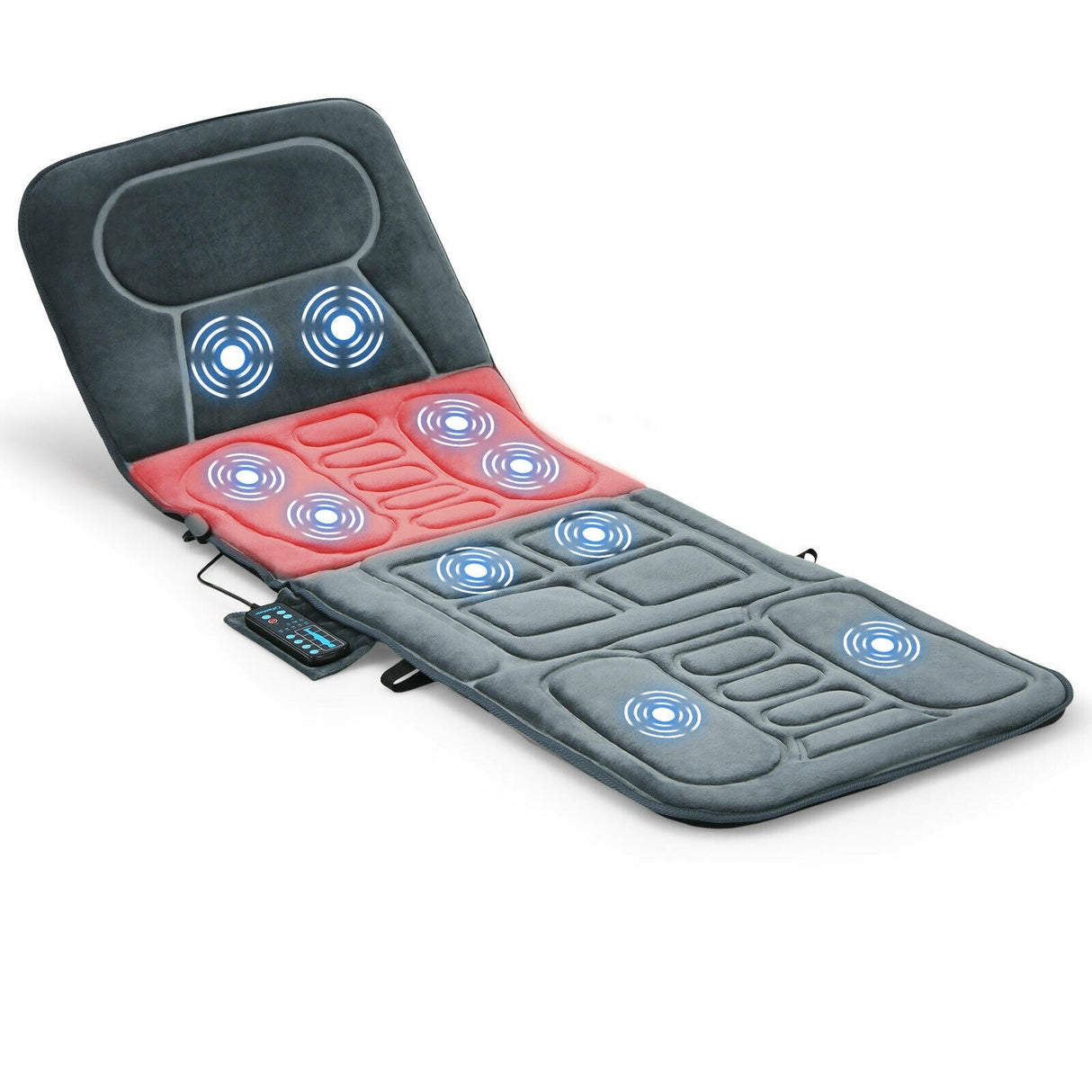 Colchoneta de Masaje Plegable con Calor y 10 Motores de Vibración